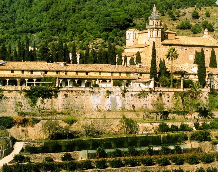 The stone village of Valldemossa in Mallorca's Tramuntana mountains